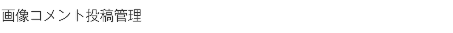画像コメント投稿管理